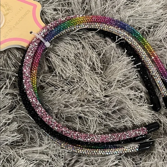 Sparkle Multi-Color Rhinestone Headband Set - Women Accessories - Picture 1 of 2